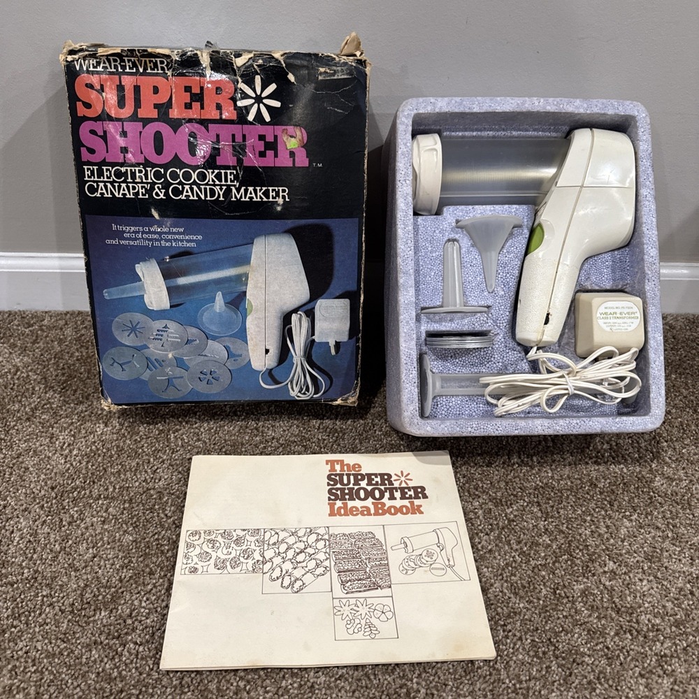 VTG Wear-Ever Super Shooter 70001 Electric Cookie Press FoodGun Complete TESTED